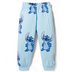 Babyhug Disney Single Jersey Knit Full Sleeves T-Shirt & Pyjama Night Suit With Stitch Graphics - Blue