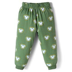 Babyhug Disney Single Jersey Knit Full Sleeves T-Shirt & Pyjama Co-ord Night Suit With Mickey Mouse Print - Green