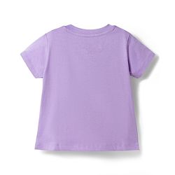 Babyhug Disney Single Jersey  Knit Oversize Half Sleeves T-Shirt & Shorts Set with Minnie & Friends Graphic - Lavender