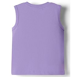 Babyhug Disney Single Jersey Knit Sleeveless T-Shirt & Shorts Night Suit With Winnie The Pooh Graphics - Lavender
