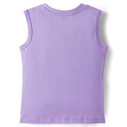 Babyhug Disney Single Jersey Knit Sleeveless T-Shirt & Shorts Night Suit With Winnie The Pooh Graphics - Lavender