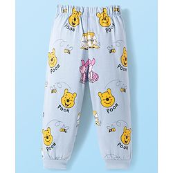 Babyhug Disney Single Jersey  Knit Full Sleeves T-Shirt & Pyjama Night Suit Set with Winnie the Pooh Graphic - Multicolour
