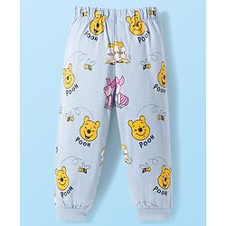 Babyhug Disney Single Jersey  Knit Full Sleeves T-Shirt & Pyjama Night Suit Set with Winnie the Pooh Graphic - Multicolour