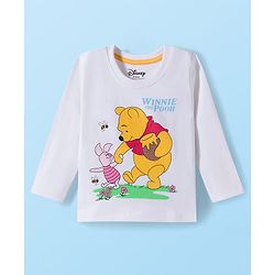 Babyhug Disney Single Jersey  Knit Full Sleeves T-Shirt & Pyjama Night Suit Set with Winnie the Pooh Graphic - Multicolour