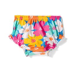 Babyhug Interlock Knit Half Sleeves Floral Printed Frock with Bloomer - Pink
