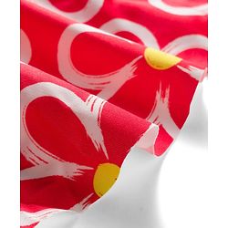 Babyhug Water Repellant Sleeveless Two Piece Swimsuit With Floral Print - Red