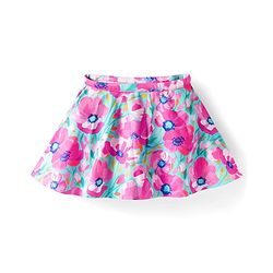 Babyhug Sleeveless Water Repellant Two Piece Swimsuit with Frill Detailing & Floral Print - Pink & Light Blue