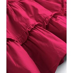 Babyhug Poplin Knit Half Sleeves Solid Frock - Dark Pink