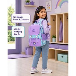 Babyhug 16 Inches Dino Theme Snappy Backpack | 2 Main Compartments, 2 Front Pockets, 2 Side Bottle Pockets | Water Resistant | Durable Zippers | For School, Travel & Outdoors | Green Black