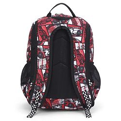 Babyhug 16 Inches Dino Theme Snappy Backpack | 2 Main Compartments, 2 Front Pockets, 2 Side Bottle Pockets | Water Resistant | Durable Zippers | For School, Travel & Outdoors | Green Black