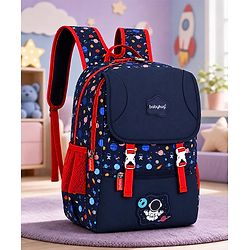 Babyhug 16 Inches Dino Theme Snappy Backpack | 2 Main Compartments, 2 Front Pockets, 2 Side Bottle Pockets | Water Resistant | Durable Zippers | For School, Travel & Outdoors | Green Black