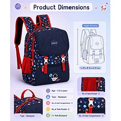 Babyhug 16 Inches Dino Theme Snappy Backpack | 2 Main Compartments, 2 Front Pockets, 2 Side Bottle Pockets | Water Resistant | Durable Zippers | For School, Travel & Outdoors | Green Black