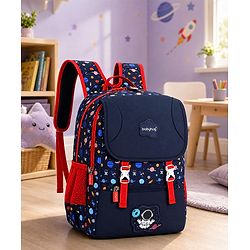 Babyhug 16 Inches Dino Theme Snappy Backpack | 2 Main Compartments, 2 Front Pockets, 2 Side Bottle Pockets | Water Resistant | Durable Zippers | For School, Travel & Outdoors | Green Black
