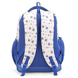 Babyhug Disney Stitch Beach Days Backpack | 2 Main Compartments, 1 Front Pocket, 2 Side Bottle Pockets | Water Resistant | Durable Zippers | For School & Outdoors - 16 Inches | Blue White