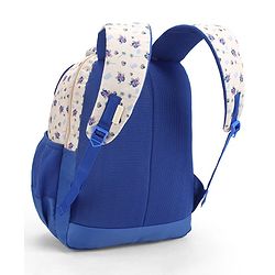 Babyhug Disney Stitch Beach Days Backpack | 2 Main Compartments, 1 Front Pocket, 2 Side Bottle Pockets | Water Resistant | Durable Zippers | For School & Outdoors - 16 Inches | Blue White