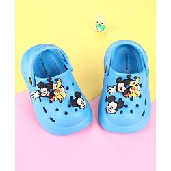 Cute Walk by Babyhug Disney Clogs with Mickey Mouse Applique - Blue