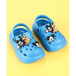 Cute Walk by Babyhug Disney Clogs with Mickey Mouse Applique - Blue