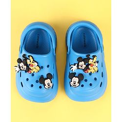 Cute Walk by Babyhug Disney Clogs with Mickey Mouse Applique - Blue
