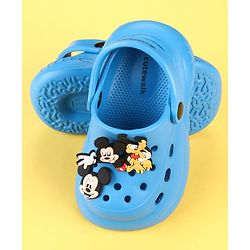 Cute Walk by Babyhug Disney Clogs with Mickey Mouse Applique - Blue