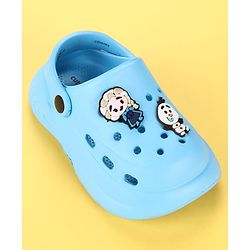 Cute Walk by Babyhug Disney  Back Strap Clogs With Elsa Applique - Light Blue