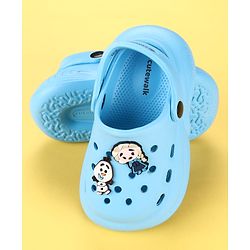 Cute Walk by Babyhug Disney  Back Strap Clogs With Elsa Applique - Light Blue