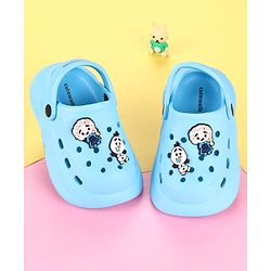Cute Walk by Babyhug Disney  Back Strap Clogs With Elsa Applique - Light Blue