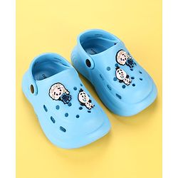 Cute Walk by Babyhug Disney  Back Strap Clogs With Elsa Applique - Light Blue