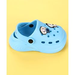 Cute Walk by Babyhug Disney  Back Strap Clogs With Elsa Applique - Light Blue