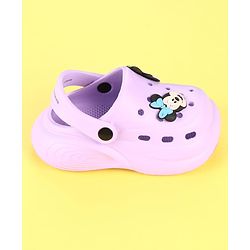 Cute Walk by Babyhug Disney Clogs with Minnie Mouse Applique - Purple