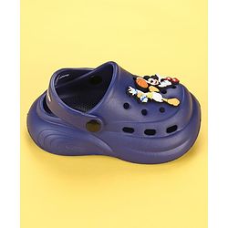Cute Walk by Babyhug Disney Back Strap Clogs With Micky Mouse Applique - Navy Blue