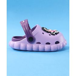 Cute Walk by Babyhug Disney Clogs with Minnie Mouse Applique - Purple