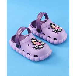 Cute Walk by Babyhug Disney Clogs with Minnie Mouse Applique - Purple