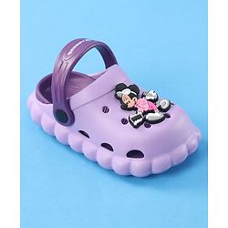 Cute Walk by Babyhug Disney Clogs with Minnie Mouse Applique - Purple