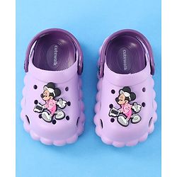 Cute Walk by Babyhug Disney Clogs with Minnie Mouse Applique - Purple