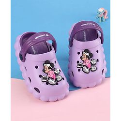 Cute Walk by Babyhug Disney Clogs with Minnie Mouse Applique - Purple