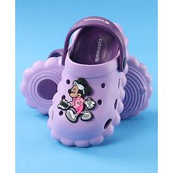 Cute Walk by Babyhug Disney Clogs with Minnie Mouse Applique - Purple