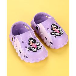 Cute Walk by Babyhug Disney  Back Strap Clogs With Minnie Mouse Applique - Purple