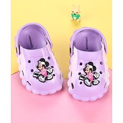 Cute Walk by Babyhug Disney  Back Strap Clogs With Minnie Mouse Applique - Purple
