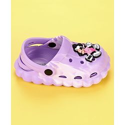 Cute Walk by Babyhug Disney  Back Strap Clogs With Minnie Mouse Applique - Purple