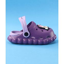 Cute Walk by Babyhug Disney Clogs with Minnie Mouse Applique - Purple