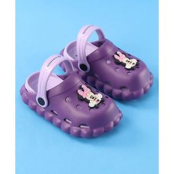 Cute Walk by Babyhug Disney Clogs with Minnie Mouse Applique - Purple
