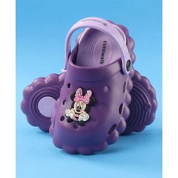 Cute Walk by Babyhug Disney Clogs with Minnie Mouse Applique - Purple