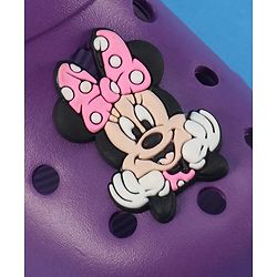 Cute Walk by Babyhug Disney Clogs with Minnie Mouse Applique - Purple