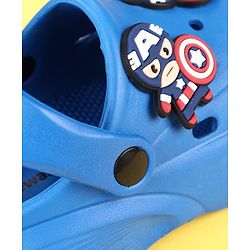 Cute Walk by Babyhug Marvel Clogs with Captain America Applique - Blue