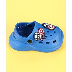 Cute Walk by Babyhug Marvel Clogs with Captain America Applique - Blue
