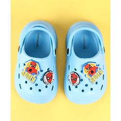 Cute Walk by Babyhug Marvel Clogs with Spider-Man Applique - Blue
