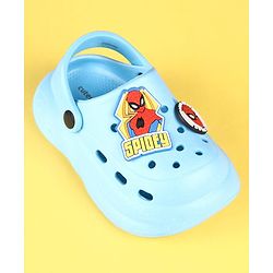 Cute Walk by Babyhug Marvel Clogs with Spider-Man Applique - Blue