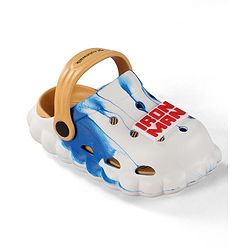 Cute Walk by Babyhug Marvel Back Strap Clogs With Iron Man Applique - Blue