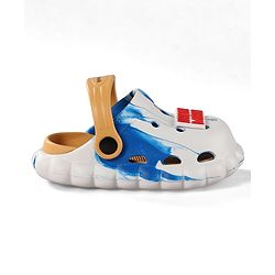 Cute Walk by Babyhug Marvel Back Strap Clogs With Iron Man Applique - Blue