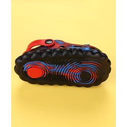 Cute Walk by Babyhug Marvel  Back Strap Clogs With Spider Man Applique - Black